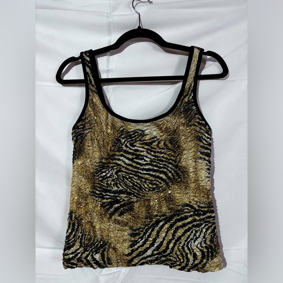 Cartise Tops - Vintage 90s Cartise Size Medium Animal Print Smocked Tank top